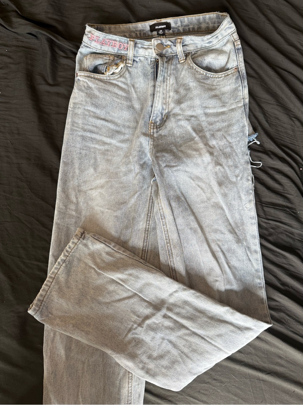 PLAYBOY Light Gray Women's Straight-Leg Jeans